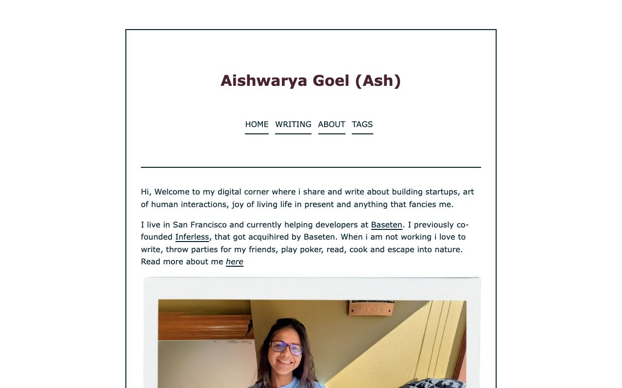 Aishwarya Goel (Ash)