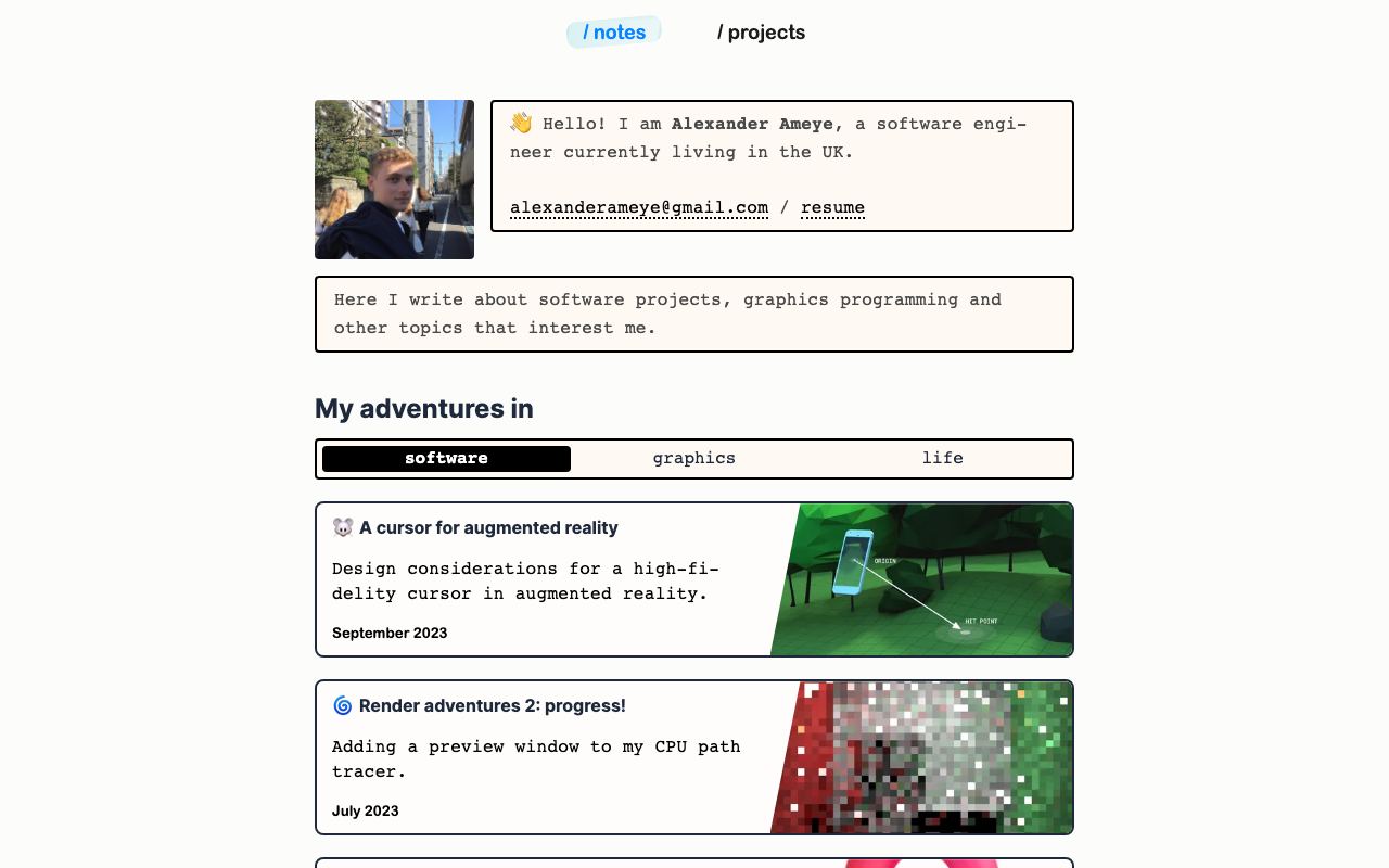 Technical blog by Alexander Ameye.