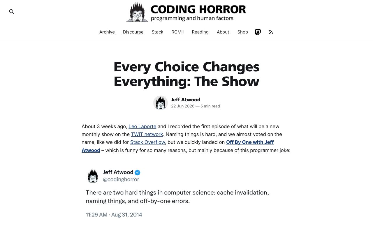 Coding Horror