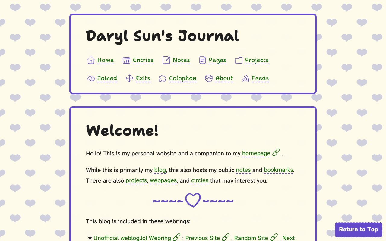 Daryl Sun's Journal