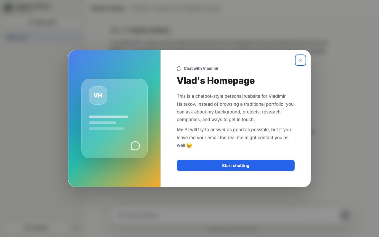 Vlad's Chatbot Page