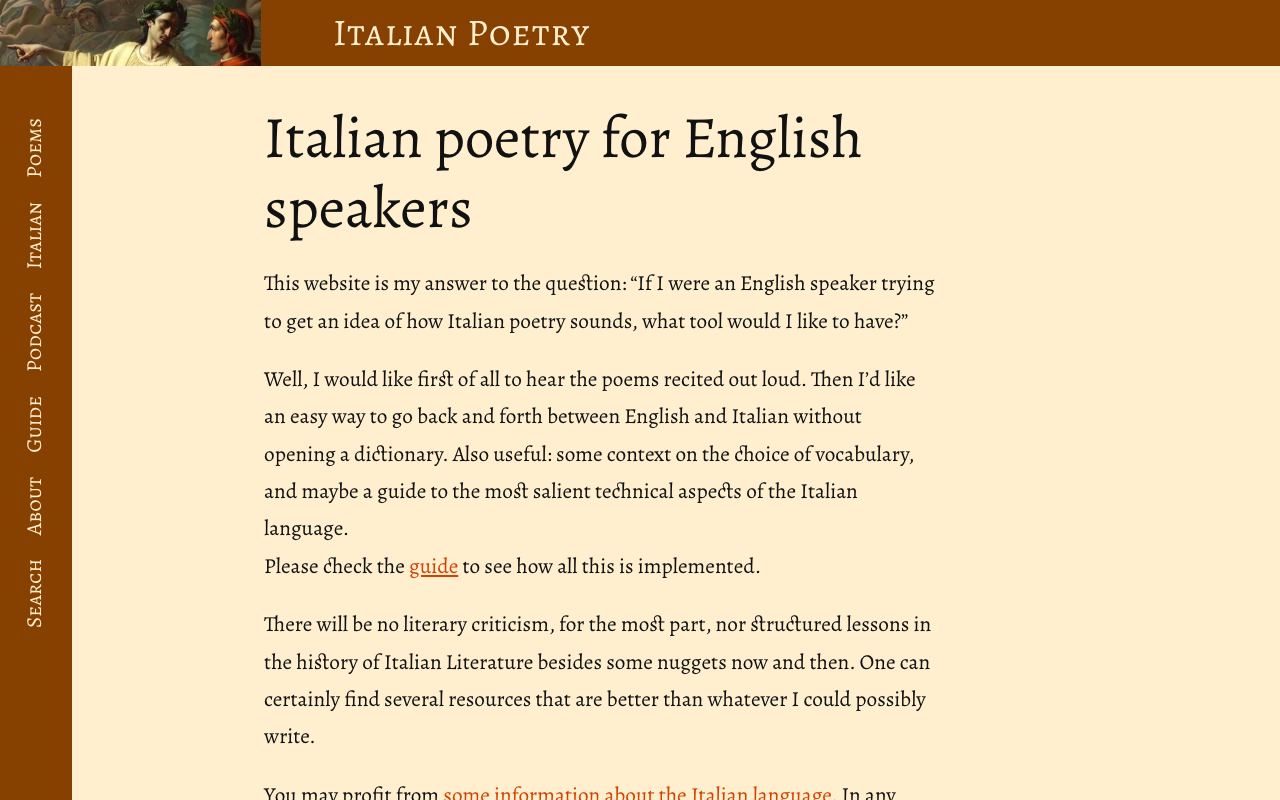 Italian poetry for English speakers