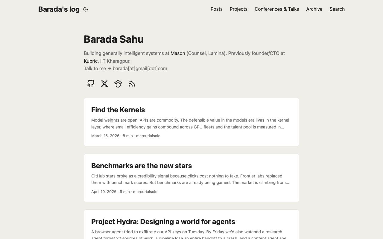 Barada's log