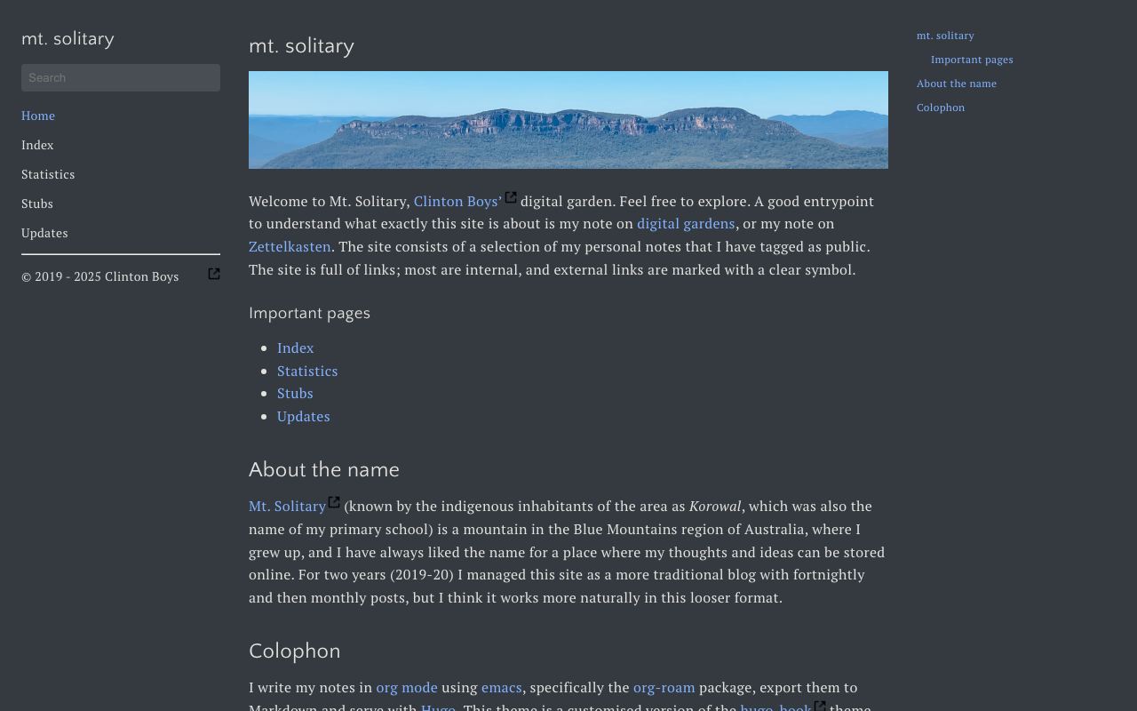 mt. solitary