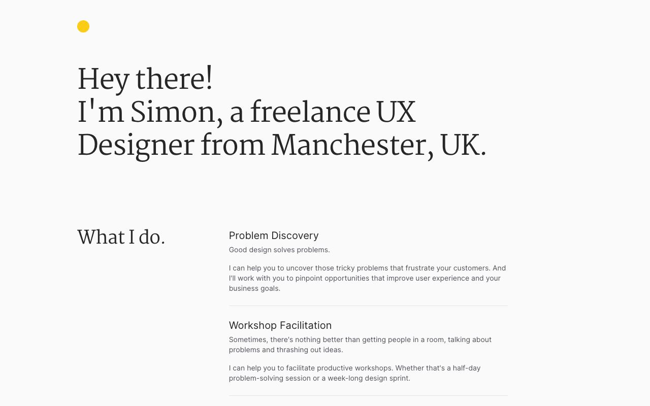 Freelance UX Designer Manchester, UK