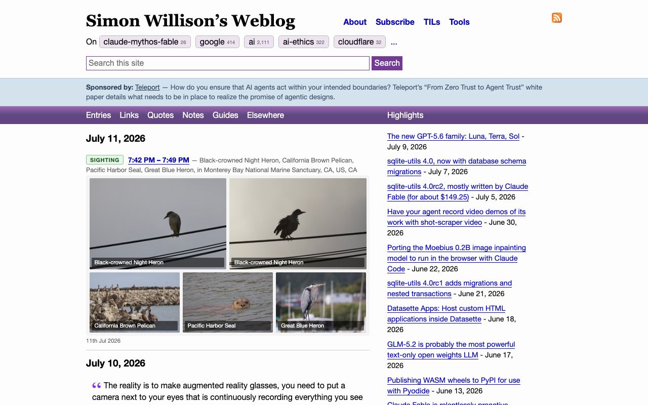 Simon Willison’s