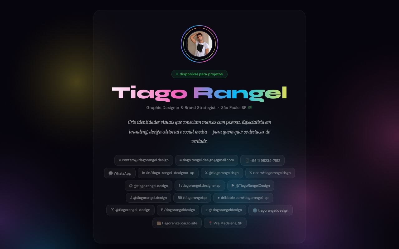 Tiago Rangel ✦ Designer & Brand Strategist